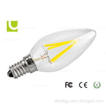 natural white 110V 2W C35 5000KDimmable LED Filament Bulb f